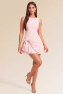 Loveland Boat Neck Bow Mini Dress