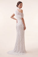 Lucinda High‑Neck Beaded Mermaid Gown
