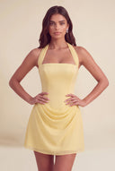 Thea Chiffon Halter Corset Mini Dress