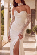 Elowen Strapless Draped Mermaid Wedding Dress