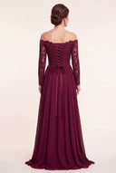 Seraphina Off-Shoulder Lace Evening Gown