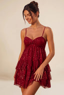 Seraphina Sequin Tiered Mini Homecoming Dress