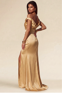 Aurora Satin Maxi Evening Dress