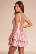 Celeste Tiered Ruffle Mini Homecoming Dress