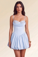 Aurora Beaded Puff Corset Mini Dress