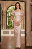 Valeria Off Shoulder Embossed Mother of the Bride Gowns