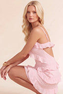 Lila Tiered Ruffle Spaghetti Strap Mini Dress
