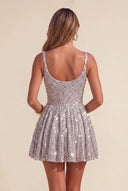 Piper Sequin A-line Mini Homecoming Dress