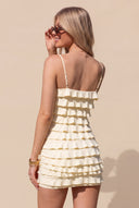 Elowen Ruffle Tiered Mini Slip Homecoming Dress