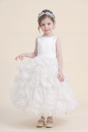 Elara Ruffled Tea-Length Flower Girl Dress