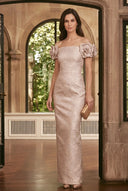 Valeria Off Shoulder Embossed Mother of the Bride Gowns