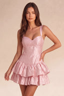 Celeste Tiered Ruffle Mini Homecoming Dress
