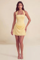 Thea Chiffon Halter Corset Mini Dress