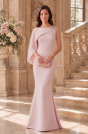 Camille Asymmetric Draped Mermaid Mother of the Bride Dress