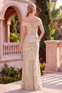 Eleanor Sequin Peplum Mermaid Formal Gown