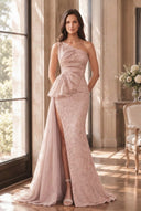 Cassiopeia One-Shoulder Sparkly Mother of the Bride Gowns