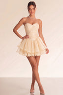 Seraphina Sequin Layered Tulle Mini Dress
