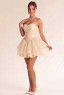 Seraphina Sequin Layered Tulle Mini Dress