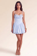 Aurora Beaded Puff Corset Mini Dress