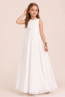 Ophelia Chiffon Ruched Elegant Flower Girl Dress
