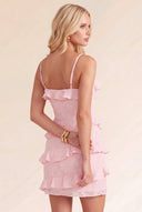 Lila Tiered Ruffle Spaghetti Strap Mini Dress