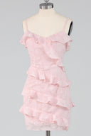 Lila Tiered Ruffle Spaghetti Strap Mini Dress