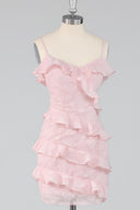 Lila Tiered Ruffle Spaghetti Strap Mini Dress