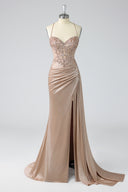 Rosalind Beaded Corset Mermaid Evening Gown