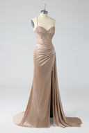 Rosalind Beaded Corset Mermaid Evening Gown