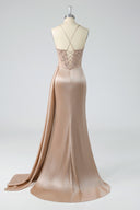 Rosalind Beaded Corset Mermaid Evening Gown