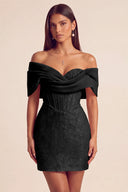 Cleopatra Off the Shoulder Sequin Mini Dress