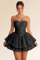 Seraphina Sequin Layered Tulle Mini Dress