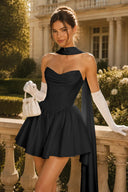 Ophelia Satin Strapless Corset Mini Dress
