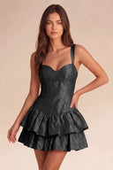 Celeste Tiered Ruffle Mini Homecoming Dress