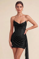 Cleopatra Sequin Corset Mini Dress