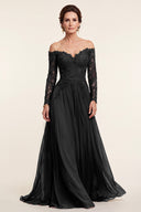 Seraphina Off-Shoulder Lace Evening Gown