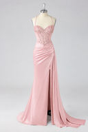 Rosalind Beaded Corset Mermaid Evening Gown
