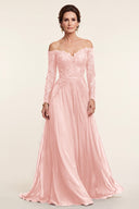 Seraphina Off-Shoulder Lace Evening Gown
