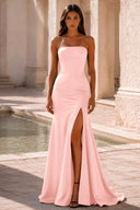 Vivienne Strapless Satin Formal Gown