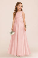 Ophelia Chiffon Ruched Elegant Flower Girl Dress