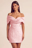 Cleopatra Off the Shoulder Sequin Mini Dress