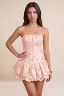 Seraphina Strapless Bubble Ruffle Corset Mini Dress