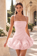 Marigold Multi-Tiered Ruffled Mini Party Dress