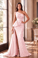 Cassiopeia One-Shoulder Sparkly Mother of the Bride Gowns