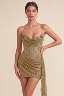 Cleopatra Sequin Corset Mini Dress