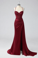 Rosalind Beaded Corset Mermaid Evening Gown