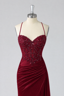 Rosalind Beaded Corset Mermaid Evening Gown