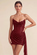 Cleopatra Sequin Corset Mini Dress