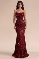 Isabella Strapless Sequin Mermaid Prom Gown