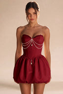 Rosalie Strapless Bubble Mini Homecoming Dress